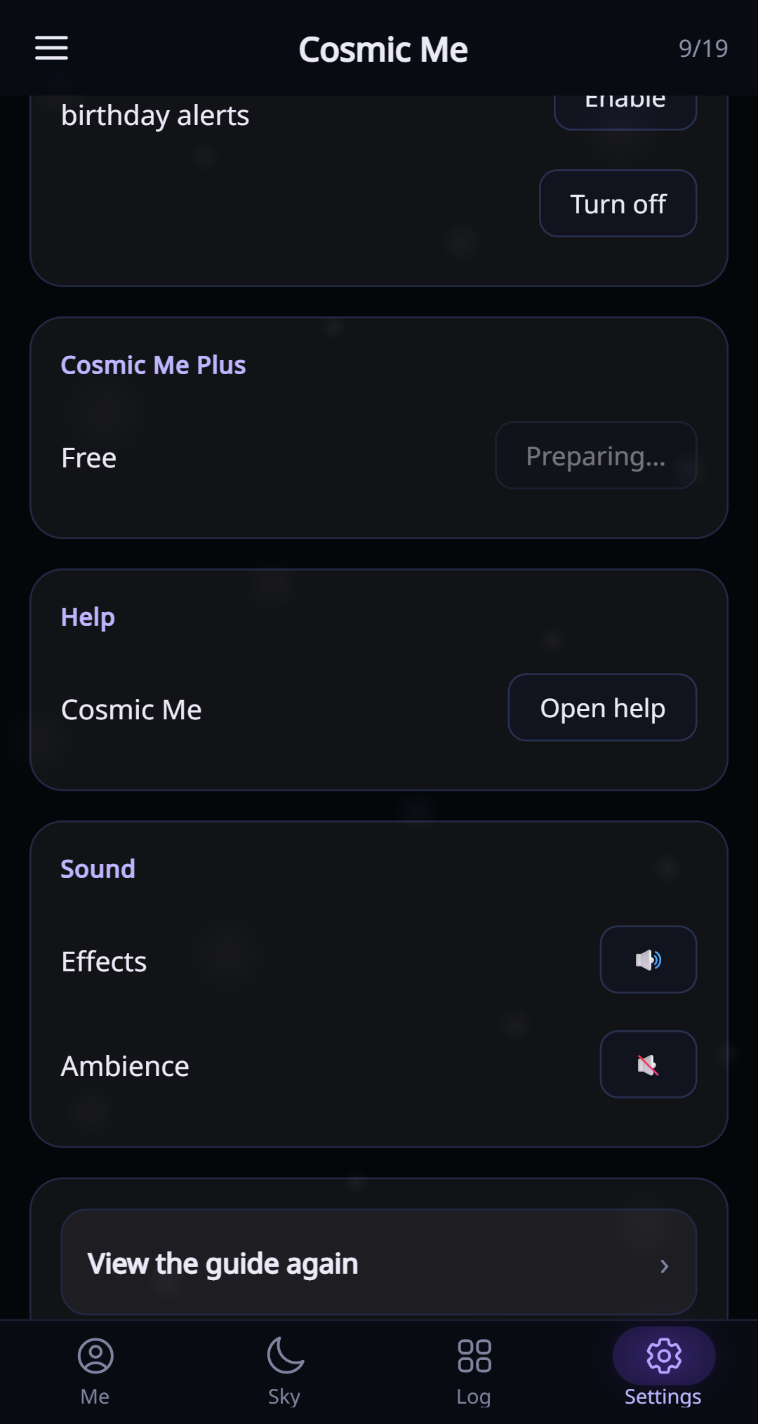 Help, the introduction and contact in the current English app