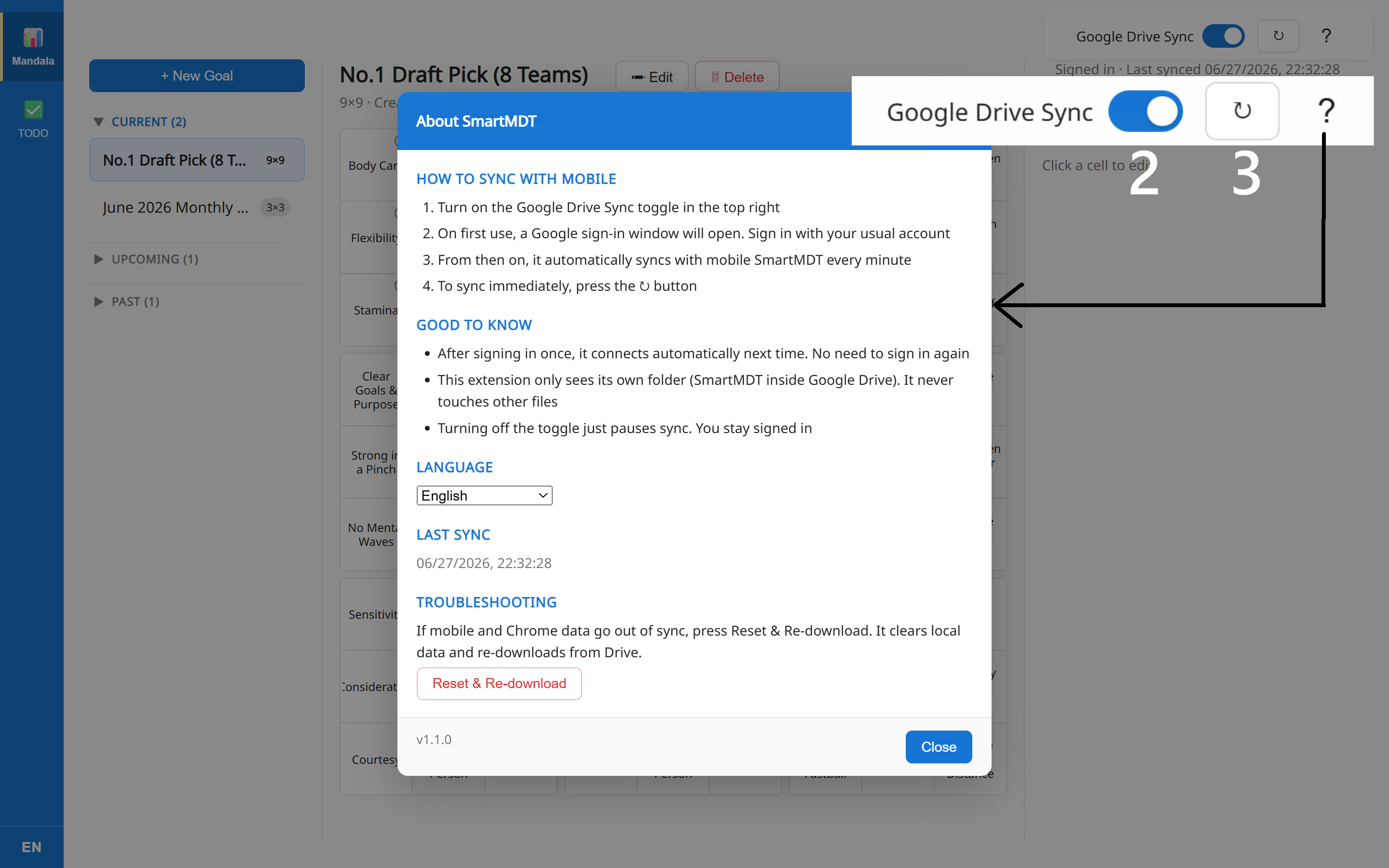 Google Drive sync sign-in